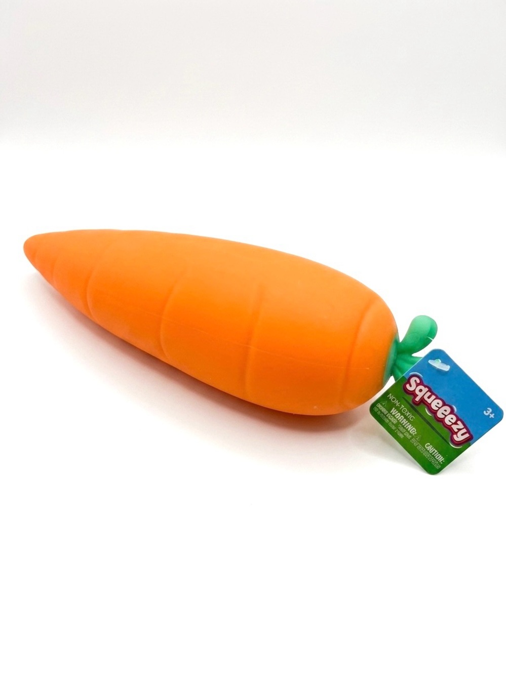 Carrot Squishy Toy - Orange, Kid-Friendly Stress Reliever NEW with Tags
